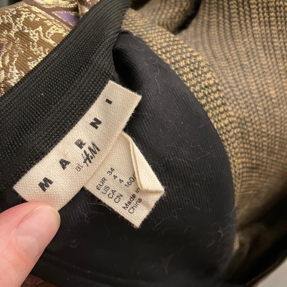 Marni @ HM Gold Jacquard Short Sleeved Shirt - Picture 4 of 4